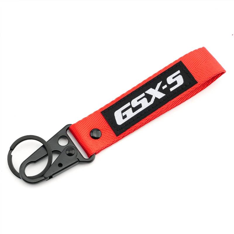 Motorradzubehör Abzeichen Schlüsselanhänger Stickerei Geschenk Mode Schlüsselanhänger for GSX-S 125 750 1000 1000GT GSX-S750 GSX-S1000 (Color : Red) von BUSEB