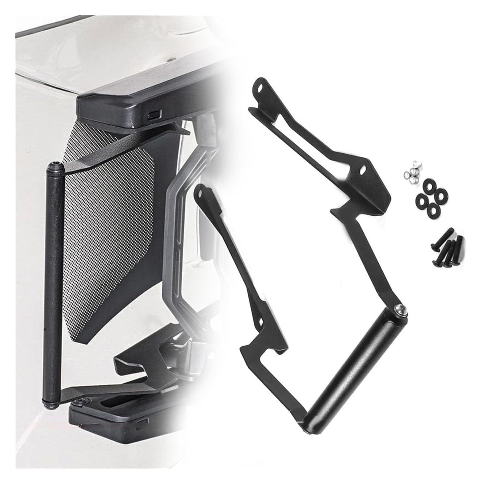 Für T&riumph Für Tiger 1200 GT 2022 Zubehör Wireless USB Handy Lade Halter GPS Navigation Halterung Motorrad GPS Navigationshalterung(Bar - 22mm) von BUTUFYTR