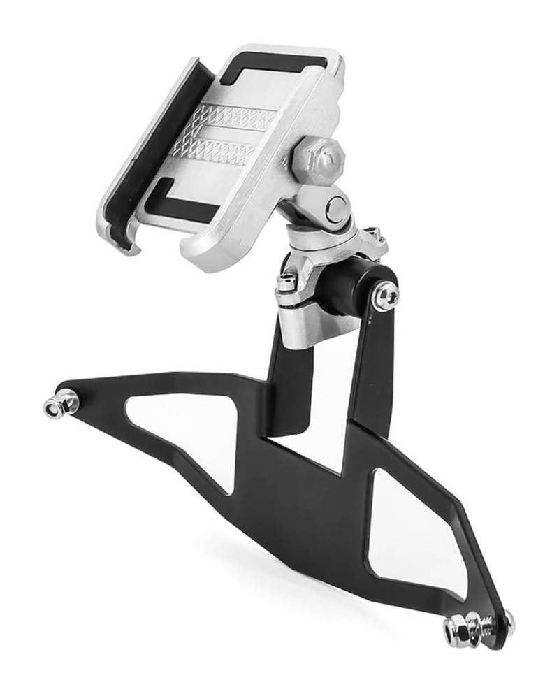 Für VFR1200X 2012-2017 Motorrad Crosstourer Windschutzscheibenhalterung Navigation Halterung GPS Smartphone Halter Motorrad GPS Navigationshalterung(-05-Silver Combination A) von BUTUFYTR