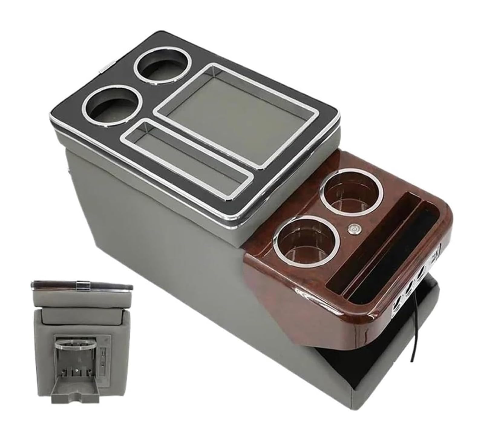 Glove Handschuhfach FÜR T&oyota Für Procace Für Verso 16-23 Reihe Vorne Geländer Box Set Zentrale Armlehne Storage Box(C Gray) von BUTUFYTR