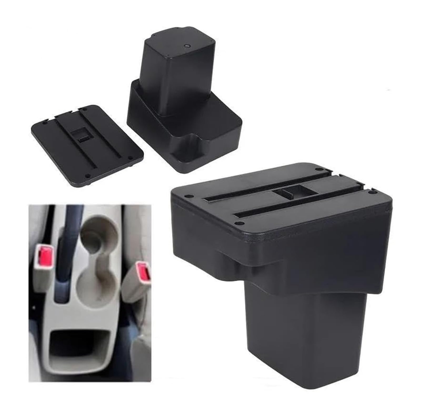 Glove Handschuhfach Für Hyundai Für Accent RB Für Solaris 2011-2016 Auto Armlehne Box Center Console Storage Box(C1 Red Line 7usb) von BUTUFYTR