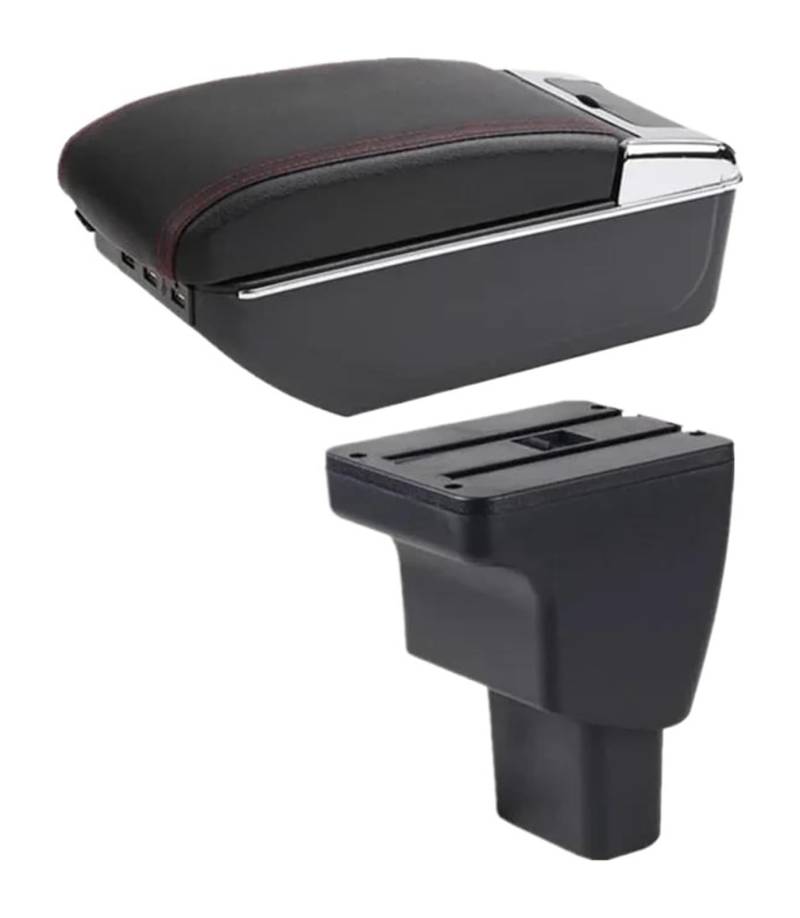 Glove Handschuhfach Für Hyundai I10 Auto Armlehne Box Innen Details Retrofit Teile Zentrale Lagerung Box Center Console Storage Box(C2 Black Line 7usb) von BUTUFYTR