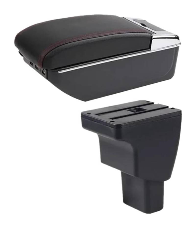 Glove Handschuhfach Für Hyundai I10 Auto Armlehne Box Innen Details Retrofit Teile Zentrale Lagerung Box Center Console Storage Box(D2 Black Line 7usb) von BUTUFYTR