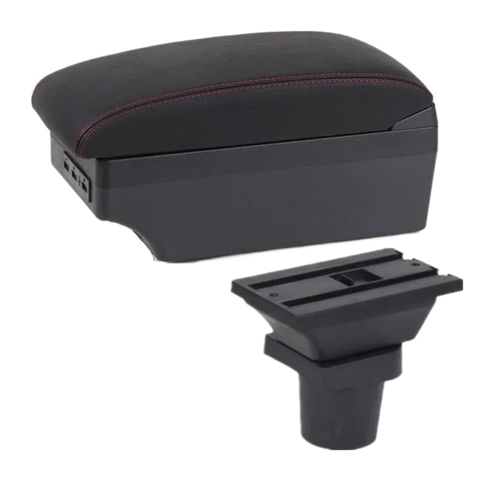 Glove Handschuhfach Für M&ITSUBISHI Für Colt Auto Armlehne Box Zentrale Lagerung Box Retrofit Innen Center Console Storage Box(C1 Style Red Line) von BUTUFYTR
