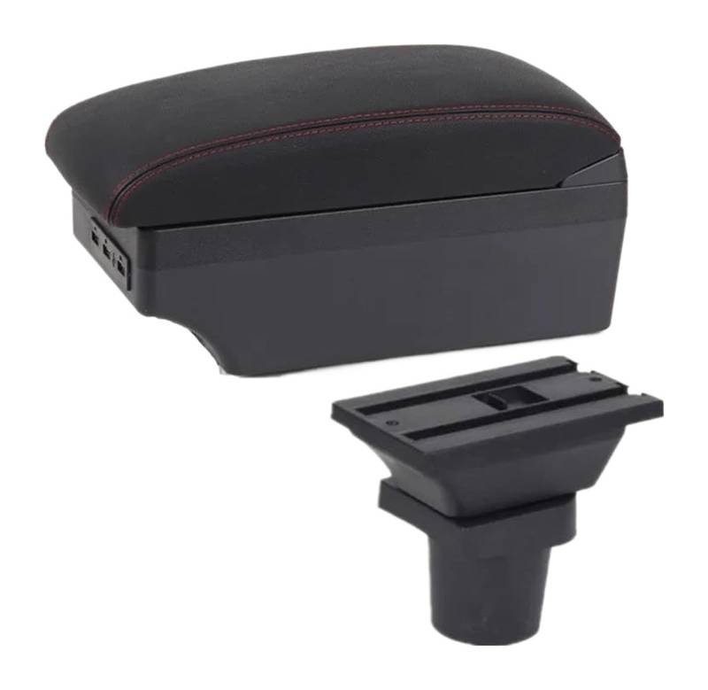 Glove Handschuhfach Für M&ITSUBISHI Für Colt Auto Armlehne Box Zentrale Lagerung Box Retrofit Innen Center Console Storage Box(C1 Style Red Line) von BUTUFYTR