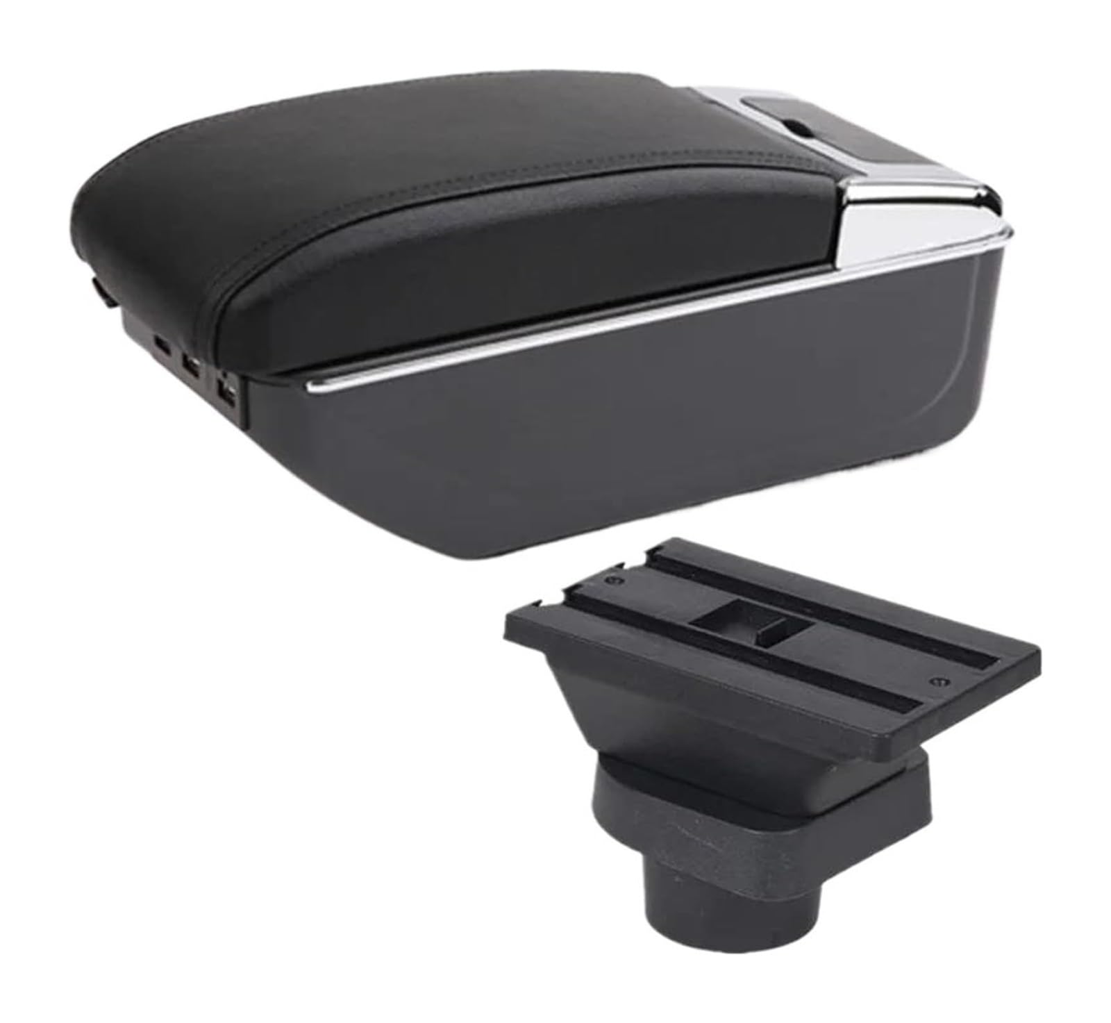 Glove Handschuhfach Für O&pel Für Corsa F 2020 Center Console Storage Box Auto Armlehne Box Zentraler USB-Ladebecherhalter(C2 Black Line 7usb) von BUTUFYTR