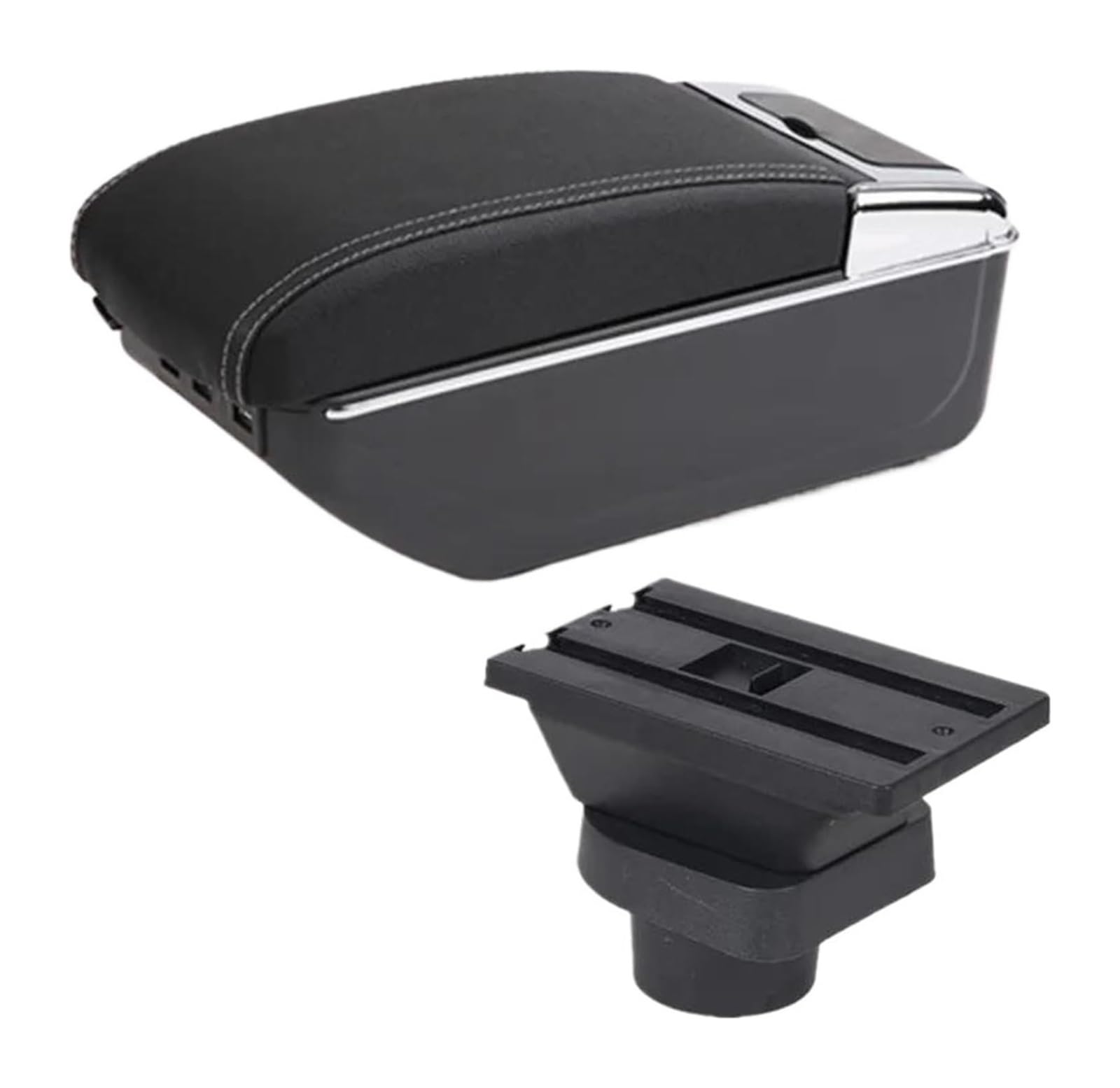 Glove Handschuhfach Für O&pel Für Corsa F 2020 Center Console Storage Box Auto Armlehne Box Zentraler USB-Ladebecherhalter(C3 White Line 7usb) von BUTUFYTR