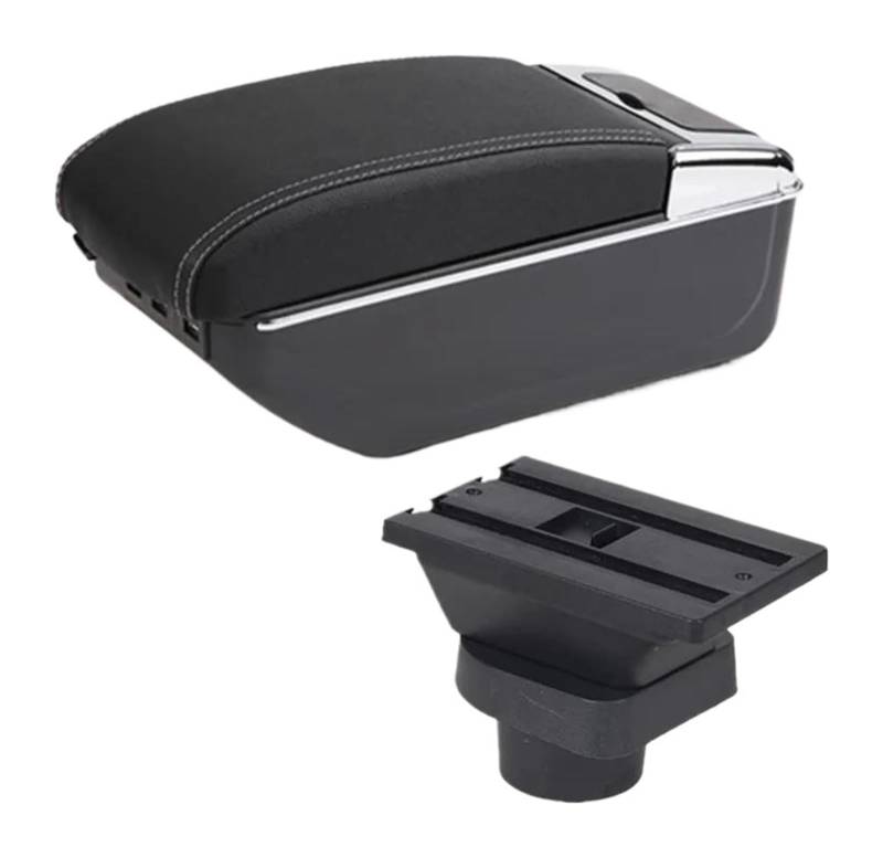 Glove Handschuhfach Für O&pel Für Corsa F 2020 Center Console Storage Box Auto Armlehne Box Zentraler USB-Ladebecherhalter(C3 White Line 7usb) von BUTUFYTR
