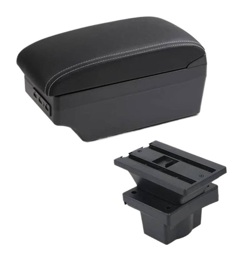 Glove Handschuhfach Für Octavia Für Yeti Mk2 2005-2012 Autoarmlehnenbox Aufbewahrungsbox Zentrale Mittelkonsolen-Aufbewahrungsbox(C3 White Line 7usb) von BUTUFYTR