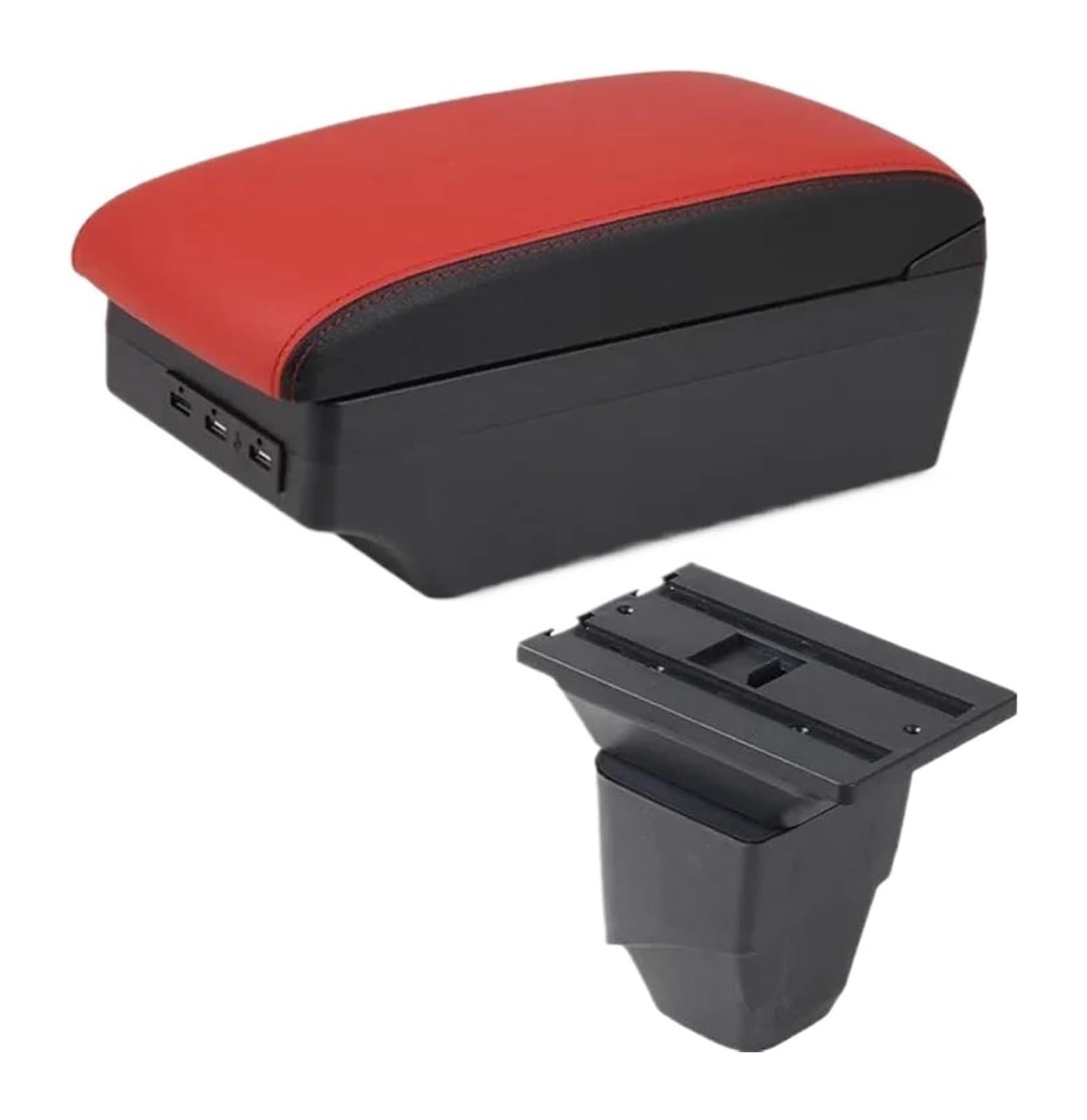 Glove Handschuhfach Für P&eugeot 206 Auto Armlehne Box Zentrum Speicher Box Retrofit Teile Innen Mit USB Center Console Storage Box(C5 Black Border 7usb) von BUTUFYTR