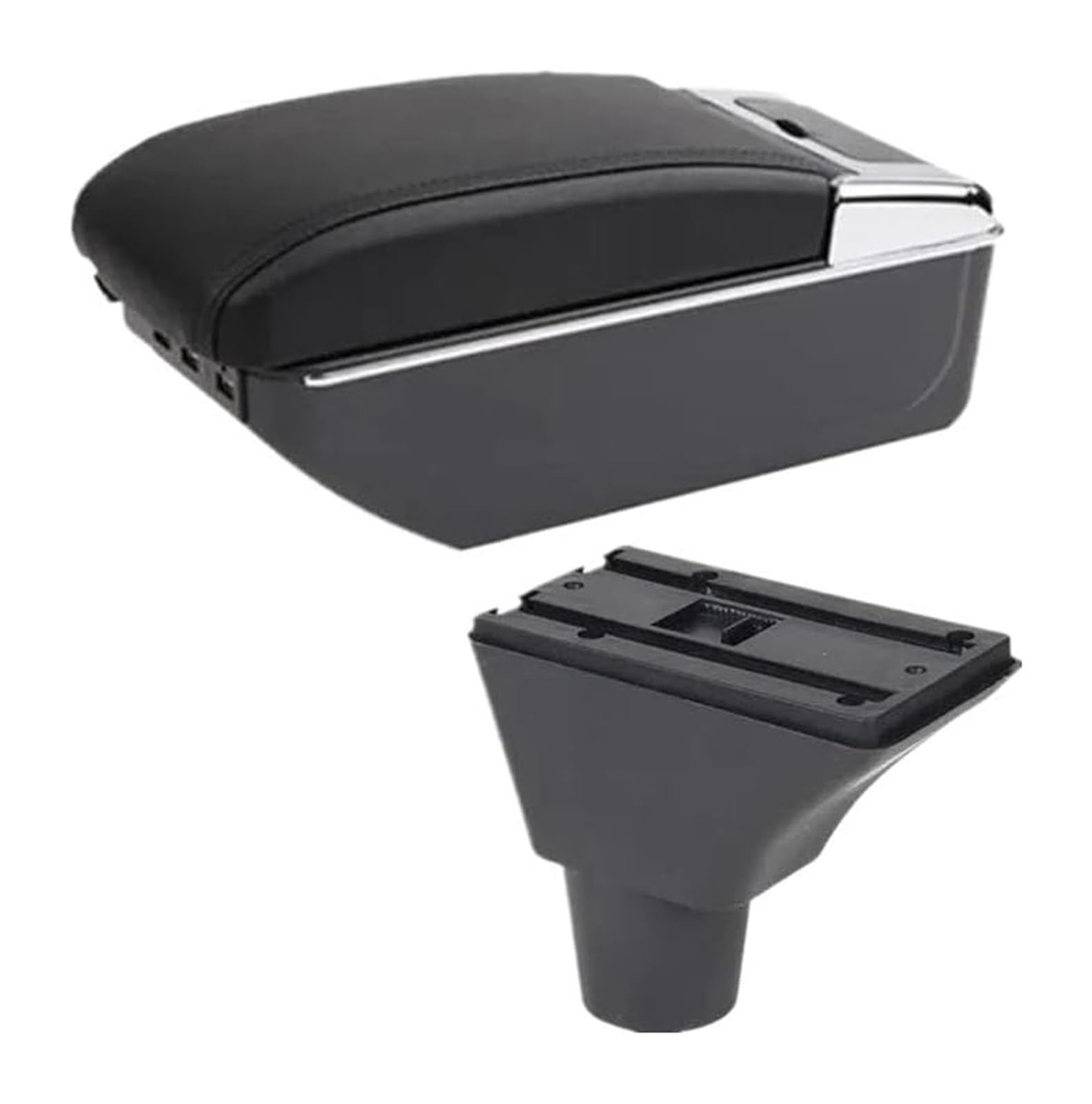 Glove Handschuhfach Für Seat Für Ibiza 6j 6L Auto Armlehne Box Zentrale Lagerung Box Nachrüstung Innen Center Console Storage Box(C Black Line 7usb) von BUTUFYTR