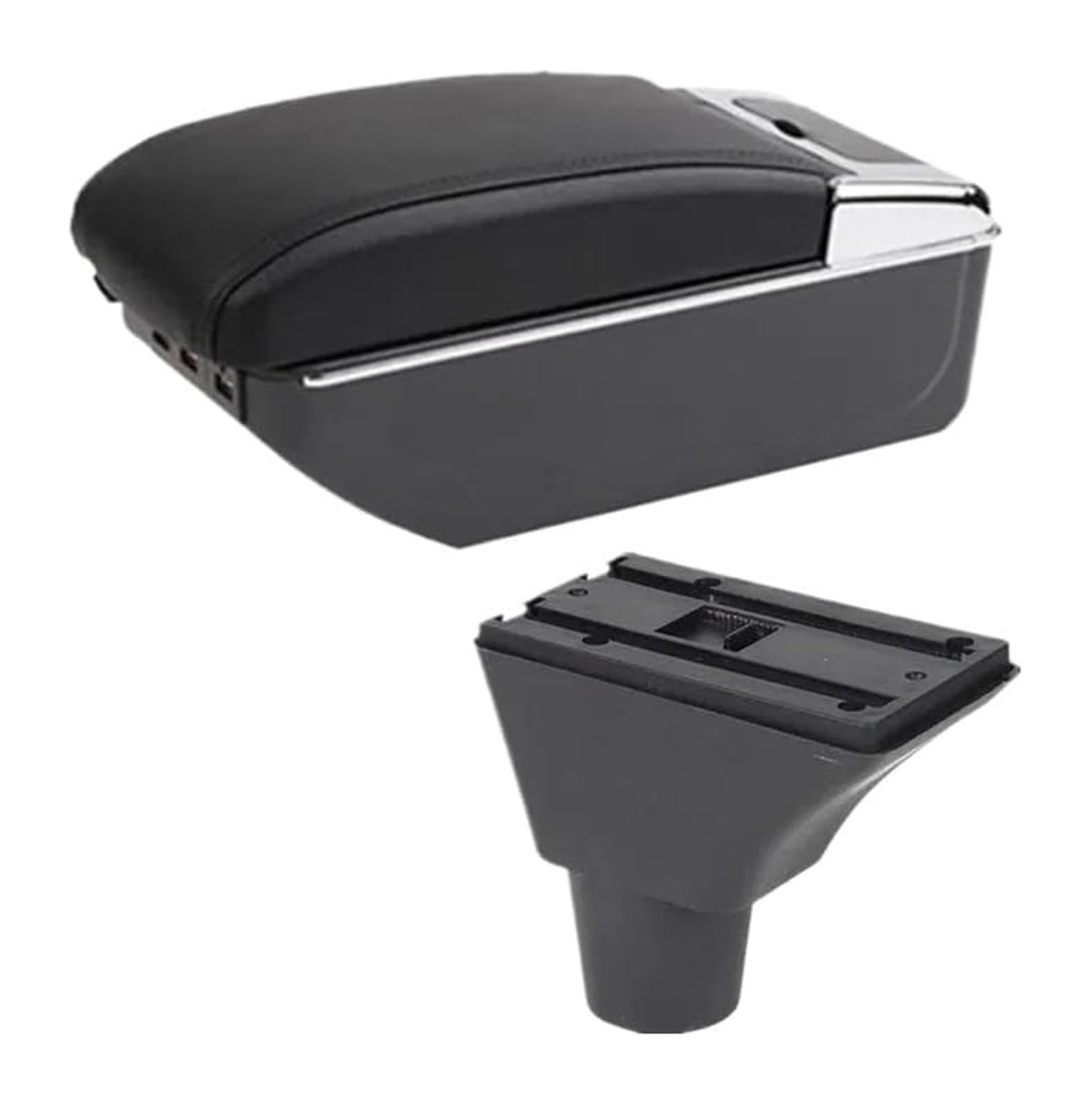 Glove Handschuhfach Für Seat Für Ibiza 6j 6L Auto Armlehne Box Zentrale Lagerung Box Nachrüstung Innen Center Console Storage Box(D Black Line 7usb) von BUTUFYTR