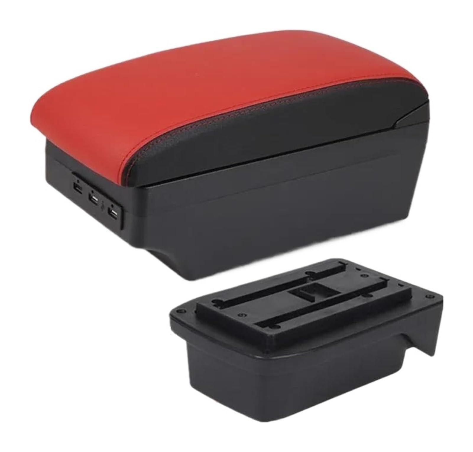 Glove Handschuhfach Für T&oyota Für Verso EZ Auto Armlehne Box Innen Details Teile Lagerung Box USB Center Console Storage Box(C5 Black Border 7usb) von BUTUFYTR