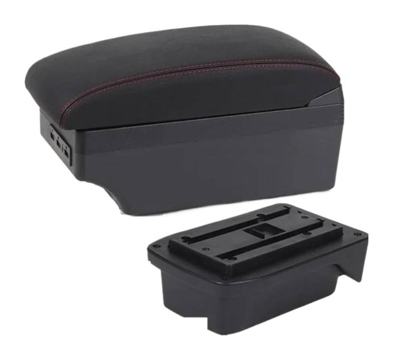 Glove Handschuhfach Für T&oyota Für Verso EZ Center Console Storage Box Auto Armlehne Box Zentrum Storage Box Innen Teile Mit USB(C1 Red Line 7usb) von BUTUFYTR