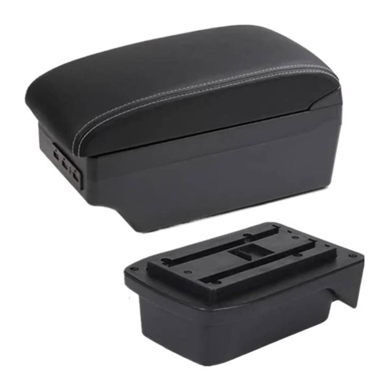 Glove Handschuhfach Für T&oyota Für Verso EZ Center Console Storage Box Auto Armlehne Box Zentrum Storage Box Innen Teile Mit USB(C3 White Line 7usb) von BUTUFYTR