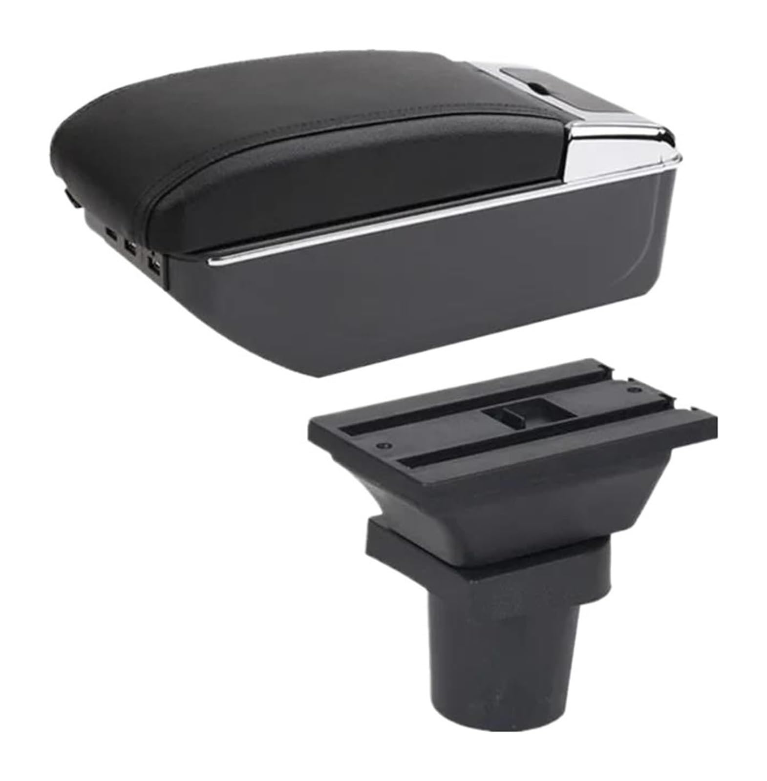 Glove Handschuhfach Für T&oyota Für Yaris 3 Hybrid Für Vitz Auto Armlehne Box Innen Retrofit Center Console Storage Box(C Black Line 7usb) von BUTUFYTR