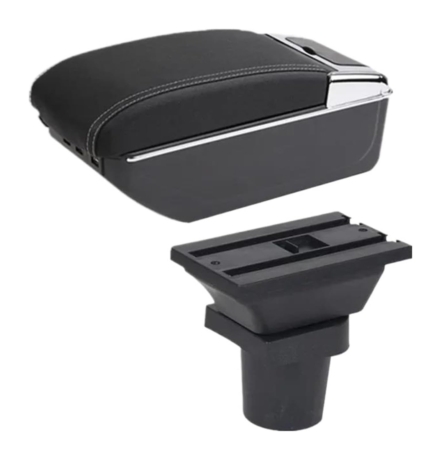 Glove Handschuhfach Für T&oyota Für Yaris 3 Hybrid Für Vitz Auto Armlehne Box Innen Retrofit Center Console Storage Box(C White Line 7usb) von BUTUFYTR