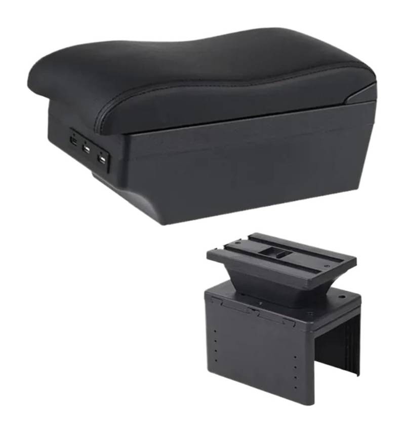 Glove Handschuhfach Für TT Coupe Für TT Center Storage Box Teile Mit USB Auto Armlehne Box Armlehne Lagerung Box(E2 Black Line) von BUTUFYTR