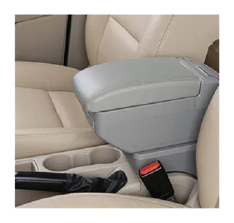 Glove Handschuhfach Für VW Für Vento Für Polo V 2009-2020 Mittelkonsolen-Aufbewahrungsbox Autoarmlehnenbox Mittelkonsolen-Aufbewahrungsbox USB(E Gray 9 Usb) von BUTUFYTR