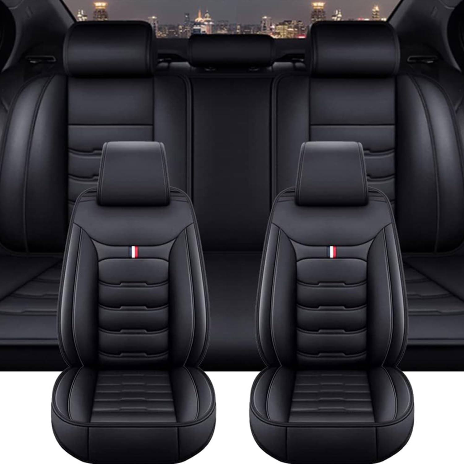 BUULOO Auto-Sitzbezug für VW ID.3 ID3 Pro/S/Pure/Pro Performance Id 32021 2022 2023 2024 2025, 5 Sitzplätze Set Sitzbezug Komplett-Set, wasserdichte Leder,A BUULOO Auto-Sitzbezug für VW ID.3 ID3 Pro/S/Pure/Pro Performance Id 32021 2022 2023 2024 2025, 5 Sitzplätze Set Sitzbezug Komplett-Set, wasserdichte Leder,A von BUULOO