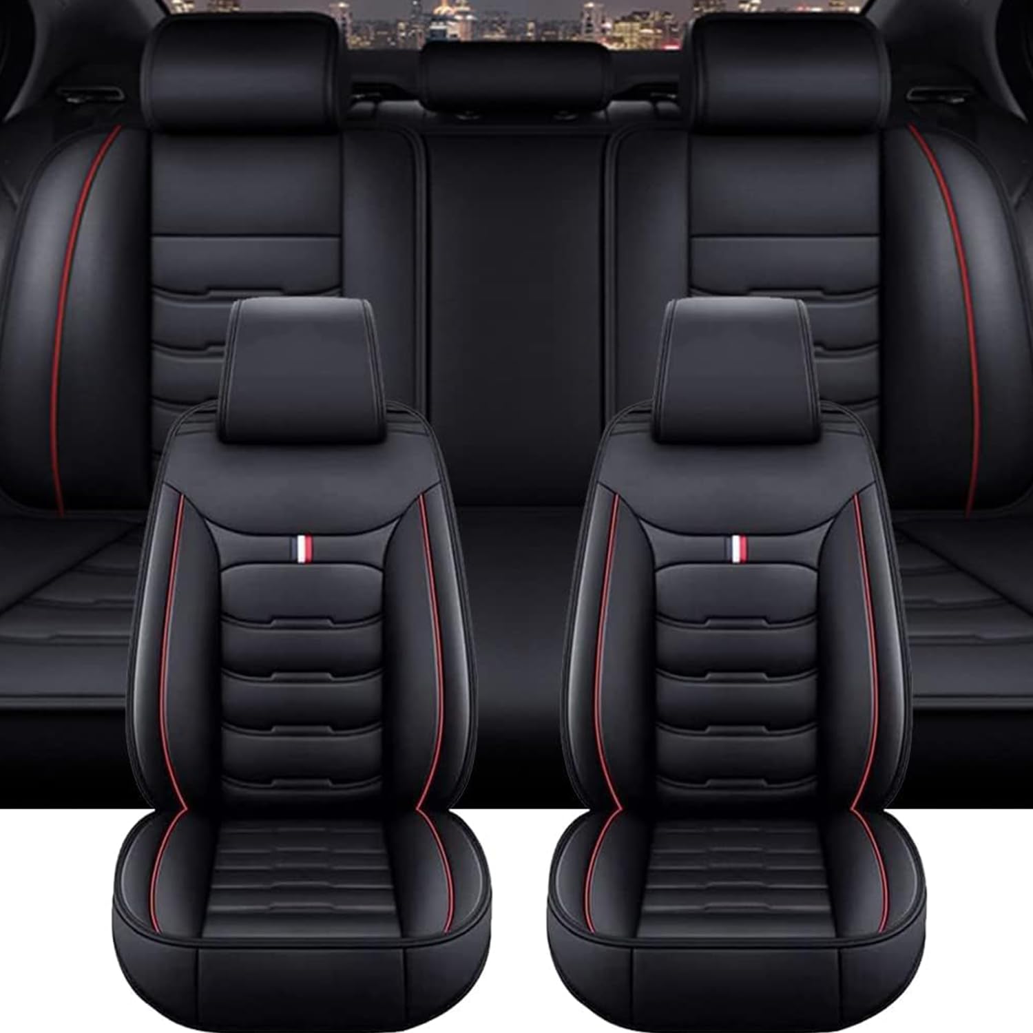 BUULOO Auto-Sitzbezug für VW ID.3 ID3 Pro/S/Pure/Pro Performance Id 32021 2022 2023 2024 2025, 5 Sitzplätze Set Sitzbezug Komplett-Set, wasserdichte Leder,B BUULOO Auto-Sitzbezug für VW ID.3 ID3 Pro/S/Pure/Pro Performance Id 32021 2022 2023 2024 2025, 5 Sitzplätze Set Sitzbezug Komplett-Set, wasserdichte Leder,B von BUULOO