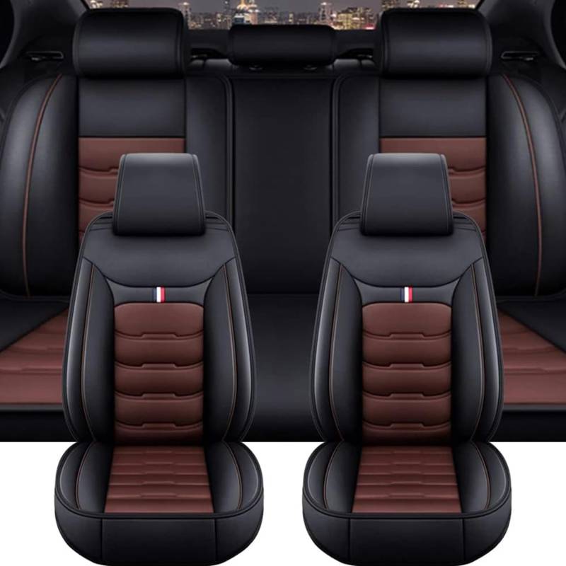 BUULOO Auto-Sitzbezug für VW ID.3 ID3 Pro/S/Pure/Pro Performance Id 32021 2022 2023 2024 2025, 5 Sitzplätze Set Sitzbezug Komplett-Set, wasserdichte Leder,D von BUULOO