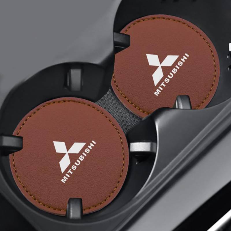 2 Stück Auto Untersetzer, für Mitsubishi ASX 2019-2022 2023 2024 rutschfest Anti-Staub Isolierte Untersetzer Auto Getränkehalter Matte Auto Deko Zubehör,C von BUVBRJDR