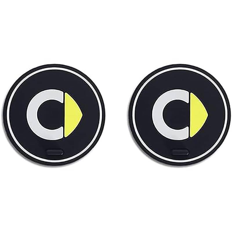 2 Stück Auto Untersetzer, für Smart EQ fortwo Cabrio (A453) 2020+ rutschfest Anti-Staub Isolierte Untersetzer Auto Getränkehalter Matte Auto Deko Zubehör,A von BUVBRJDR