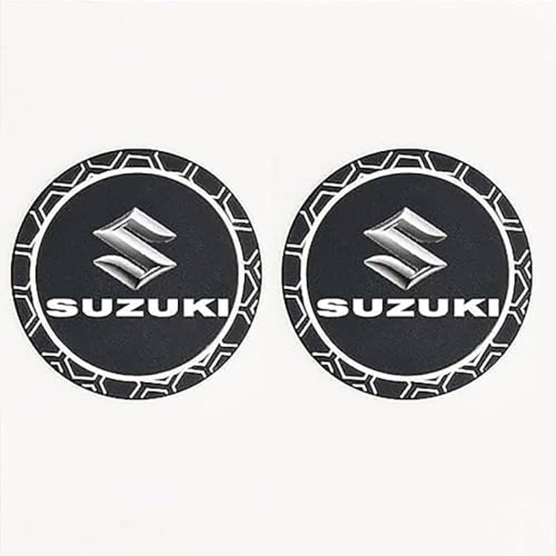 2 Stück Auto Untersetzer, für Suzuki S-Cross Ignis rutschfest Anti-Staub Isolierte Untersetzer Auto Getränkehalter Matte Auto Deko Zubehör,B von BUVBRJDR