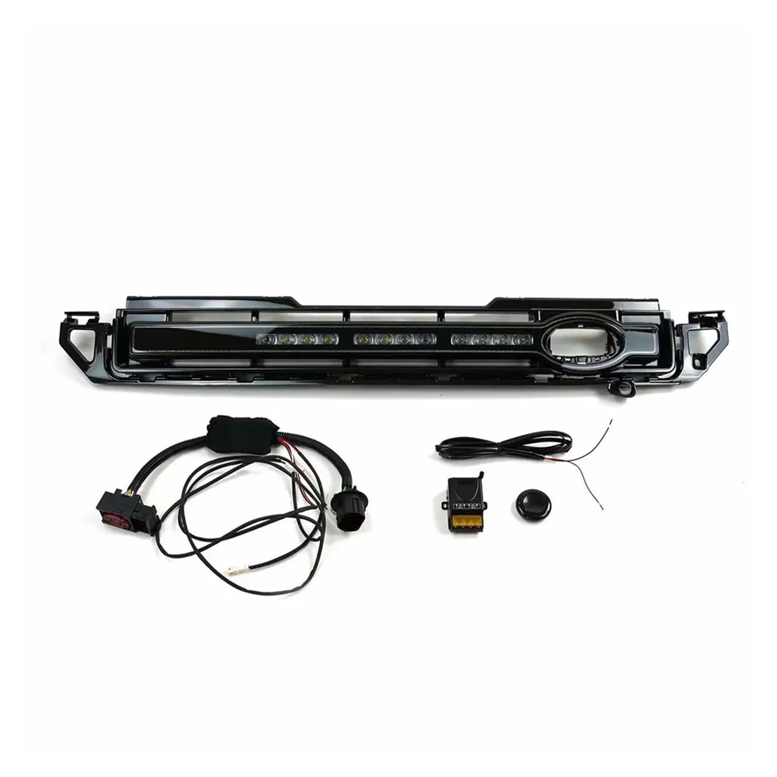 Auto Belüftung Front Stoßstange Grill Mesh Mit Led Dynamische Lichter Kompatibel for Land Rover Defender 90 110 130 2020-2022 auto Zubehör (Color : Style 2) von BUniq