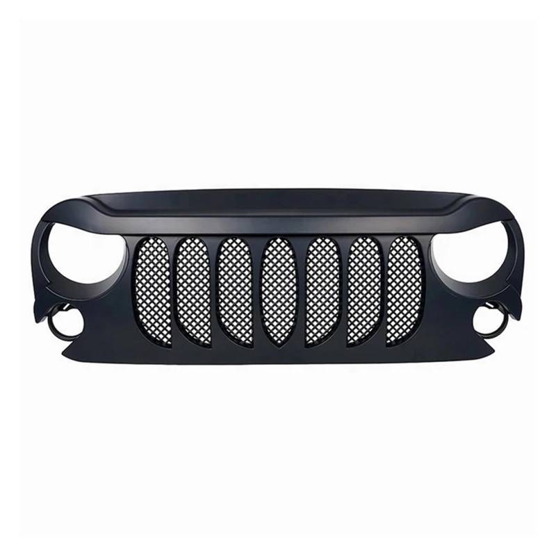 Geill Zubehör kompatibel mit JEEP WRANGLER JK 2007–2017, mattschwarz, Stoßstange, Renngrills, Kühlergrill, Netzabdeckung, Off-Road, 4x4 von BUniq