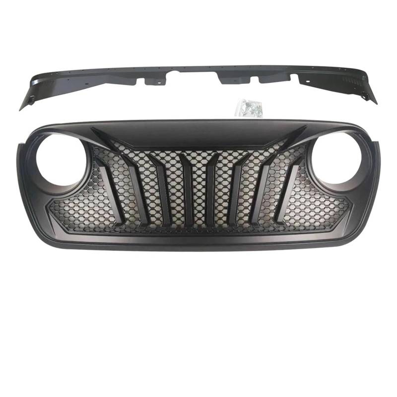 Kompatibel for JL1071 Frontgrill Auto Shark Grill Modifizierte Teile Frontstoßstange Racing Grille Kompatibel for Jeep Wrangler JL 18+ von BUniq