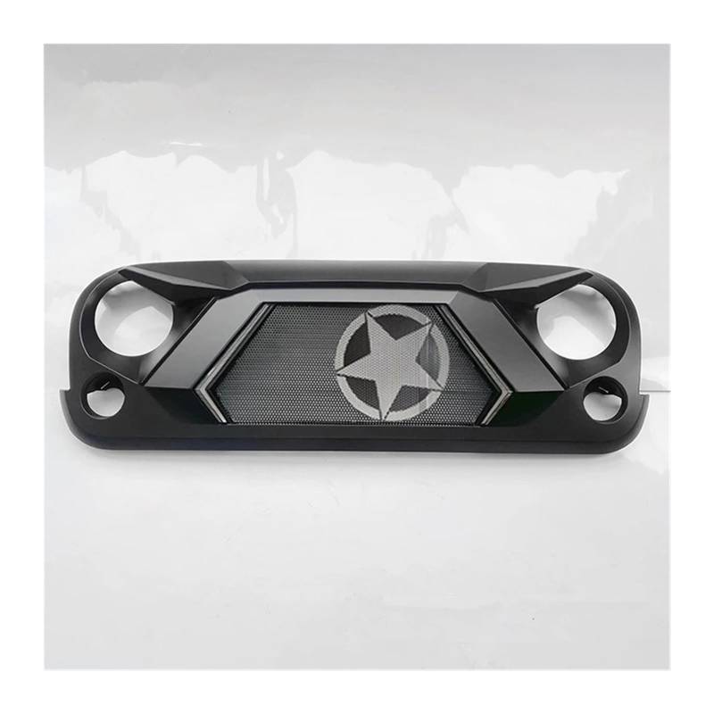 Kompatibel for Jeep Wrangler JK 2007 08 09 10 11 2012 13 14 15 16 2017 Autoverkleidung Mesh Tuning Teile Body Kit Frontstoßstangengrill Racing Grill (Color : LED C style) von BUniq