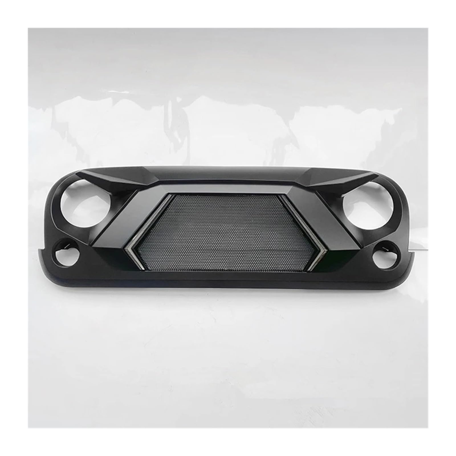 Kompatibel for Jeep Wrangler JK 2007 08 09 10 11 2012 13 14 15 16 2017 Autoverkleidung Mesh Tuning Teile Body Kit Frontstoßstangengrill Racing Grill (Color : LED E style) von BUniq