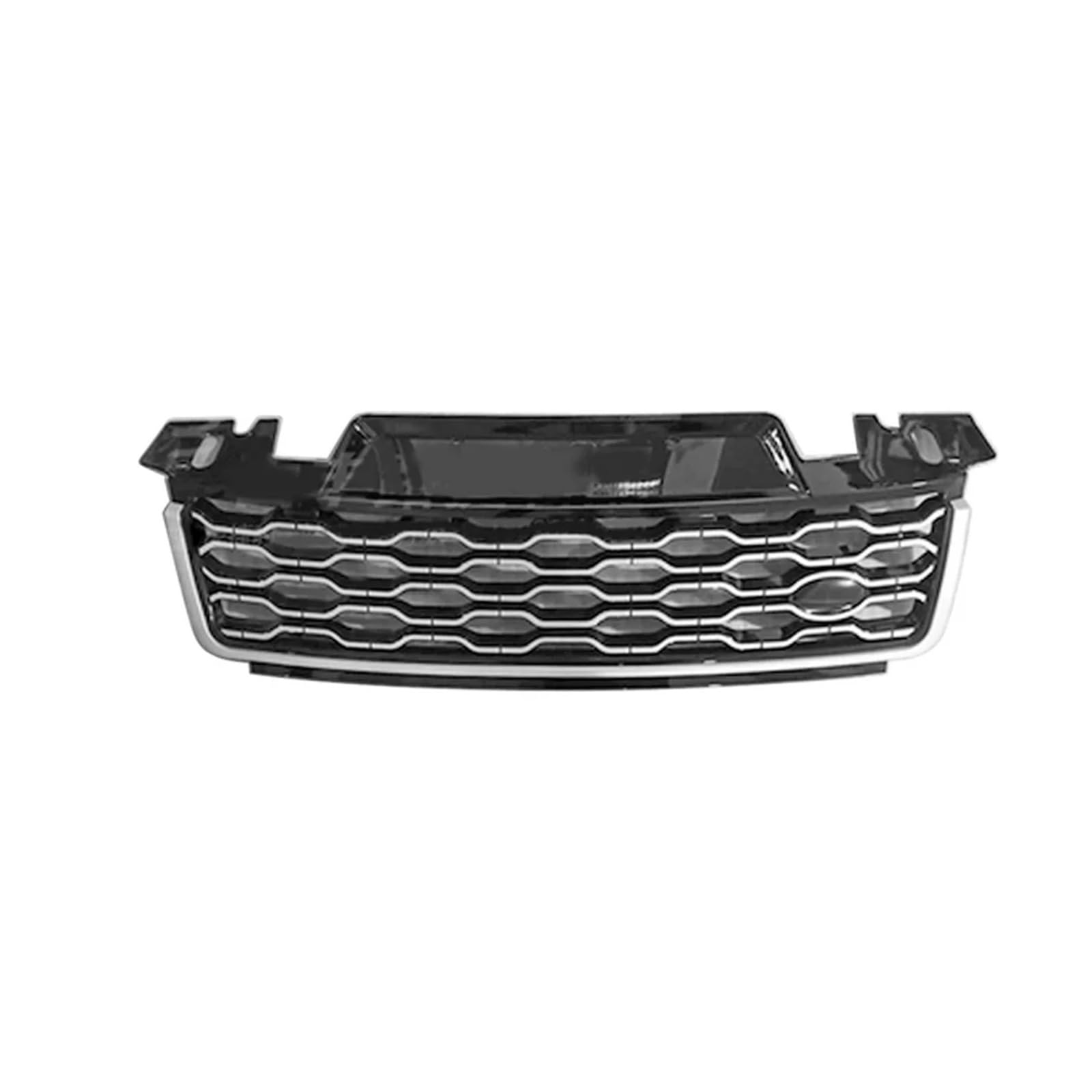 Kompatibel for Land Rover Range Rover Sport 2018 2019 2020 2021 2022. Auto-Frontstoßstangengrill, Mittelverkleidung, Außen-Styling, oberer Grill (Color : Silver black) von BUniq