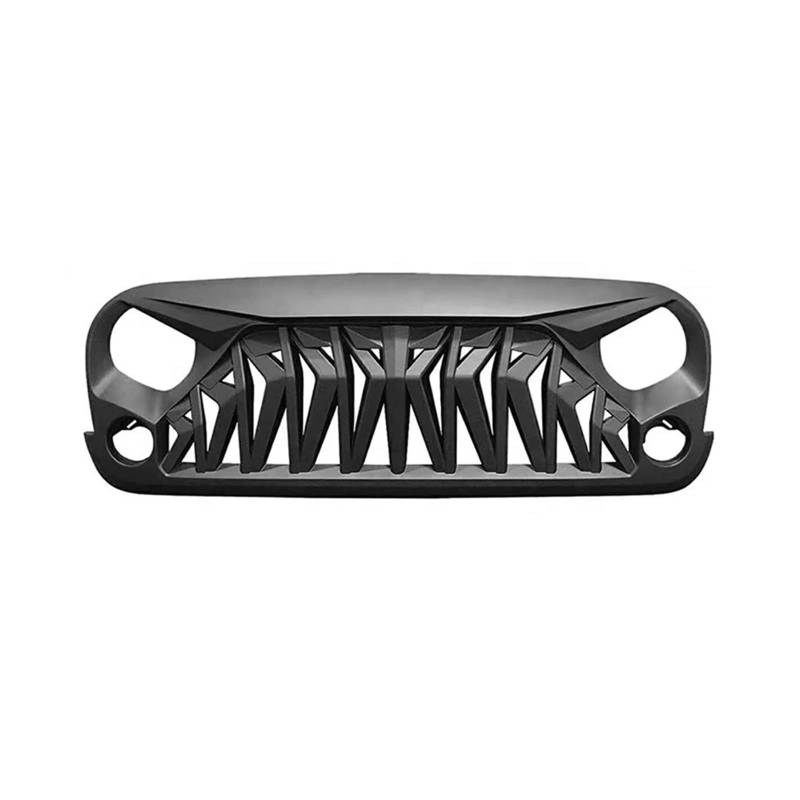 Modifizierter Kühlergrill, Stoßstangengrill, Netzabdeckung, Autozubehör, kompatibel mit Jeep Wrangler JK 2007–2017, Offroad-Zubehör von BUniq