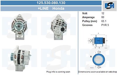 Bv Psh Generator [Hersteller-Nr. 125.530.080.130] für Honda von BV PSH