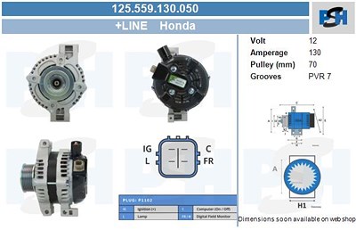 Bv Psh Generator [Hersteller-Nr. 125.559.130.050] für Honda von BV PSH