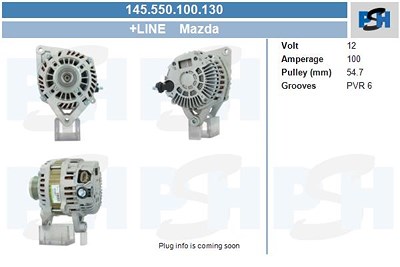 Bv Psh Generator [Hersteller-Nr. 145.550.100.130] für Mazda von BV PSH