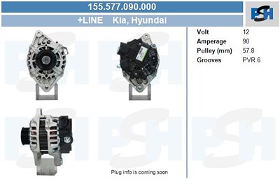 Bv Psh Generator [Hersteller-Nr. 155.577.090.000] für Hyundai, Kia von BV PSH