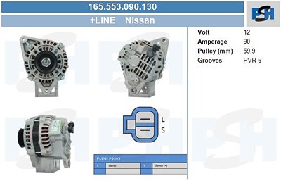 Bv Psh Generator [Hersteller-Nr. 165.553.090.130] für Nissan von BV PSH