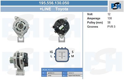 Bv Psh Generator [Hersteller-Nr. 195.556.130.050] für Toyota von BV PSH