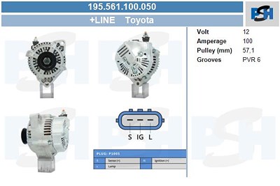 Bv Psh Generator [Hersteller-Nr. 195.561.100.050] für Lexus von BV PSH