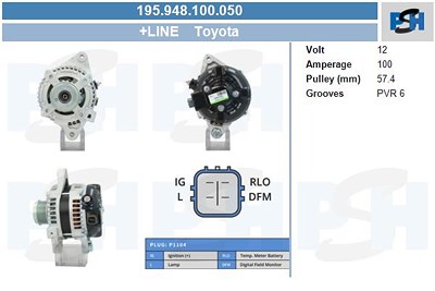 Bv Psh Generator [Hersteller-Nr. 195.948.100.050] für Toyota von BV PSH