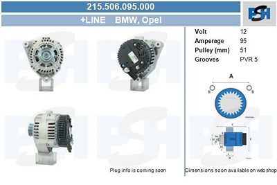 Bv Psh Generator [Hersteller-Nr. 215.506.095.000] für BMW von BV PSH