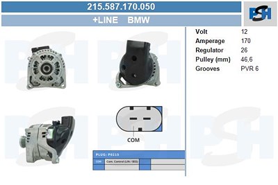 Bv Psh Generator [Hersteller-Nr. 215.587.170.050] für BMW von BV PSH