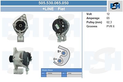 Bv Psh Generator [Hersteller-Nr. 505.530.065.050] für Lancia von BV PSH
