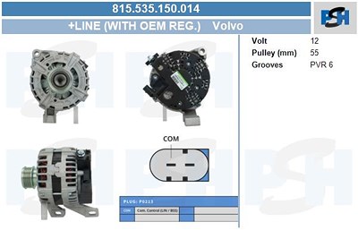 Bv Psh Generator [Hersteller-Nr. 815.535.150.014] für Volvo von BV PSH