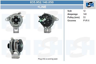Bv Psh Generator [Hersteller-Nr. 835.952.140.050] für Chrysler, Jeep von BV PSH