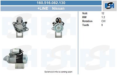 Bv Psh Anlasser [Hersteller-Nr. 160.516.082.130] für Nissan von BV PSH